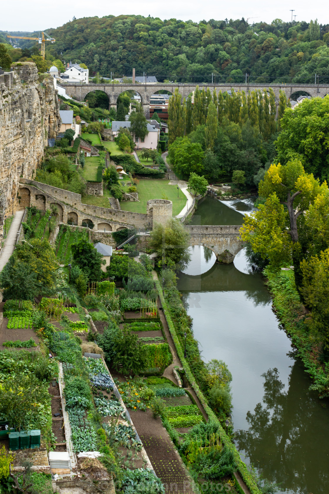 "Luxembourg from the City Walls" stock image