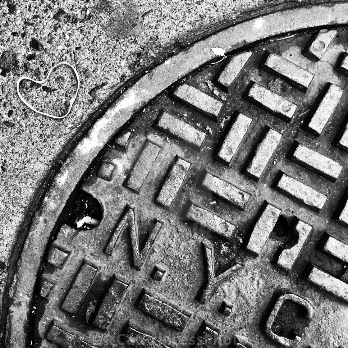 "I love NYC Manhole, 2019" stock image