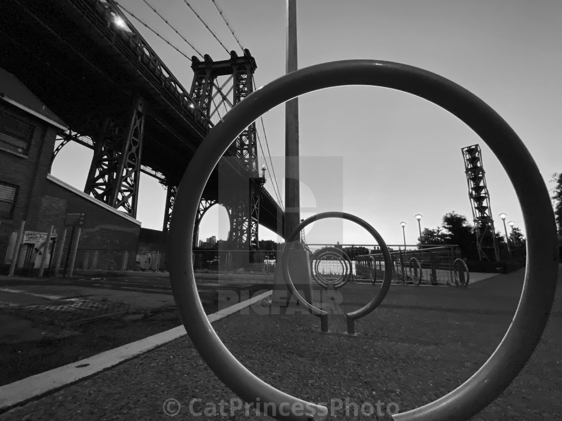 "Williamsburg Bridge from Domino Park, 2020, NY" by CatPrincessPhoto - $38.60 "Williamsburg Bridge from Domino Park, 2020, NY" stock image