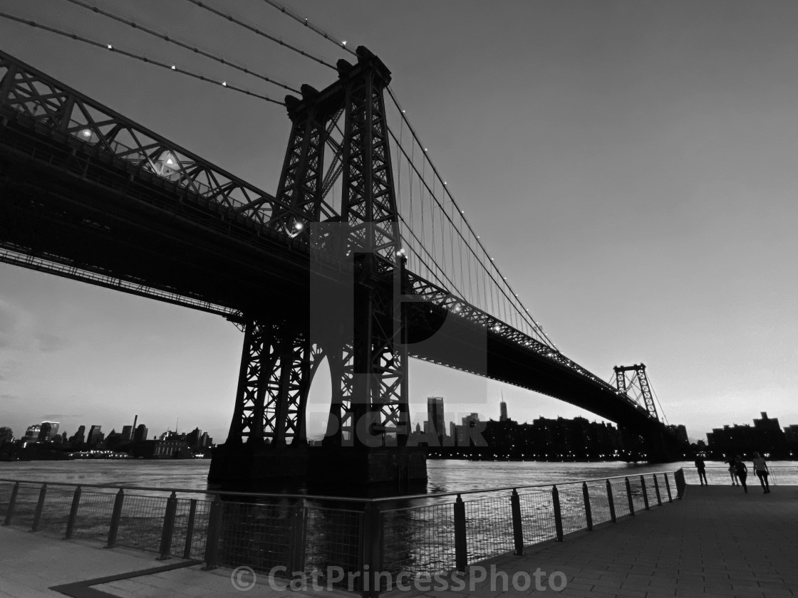 "Williamsburg Bridge, after sunset, 2020, NY" by CatPrincessPhoto - $38.60 "Williamsburg Bridge, after sunset, 2020, NY" stock image