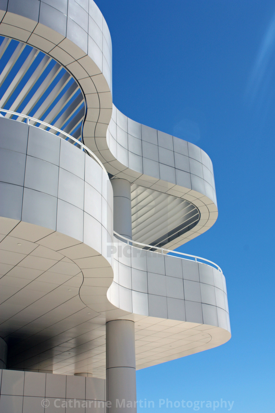 "Getty Center Musuem building close-up" stock image