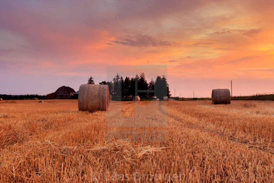 "Sunset over Oxford County" stock image