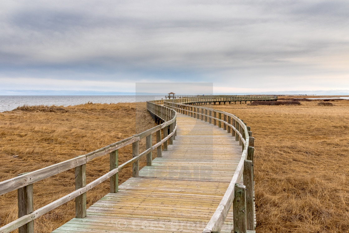 "Boardwalk Bouctouche" stock image