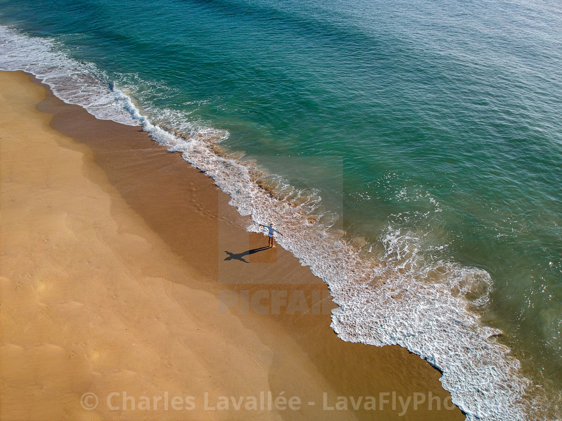 "Greet the Ocean" stock image