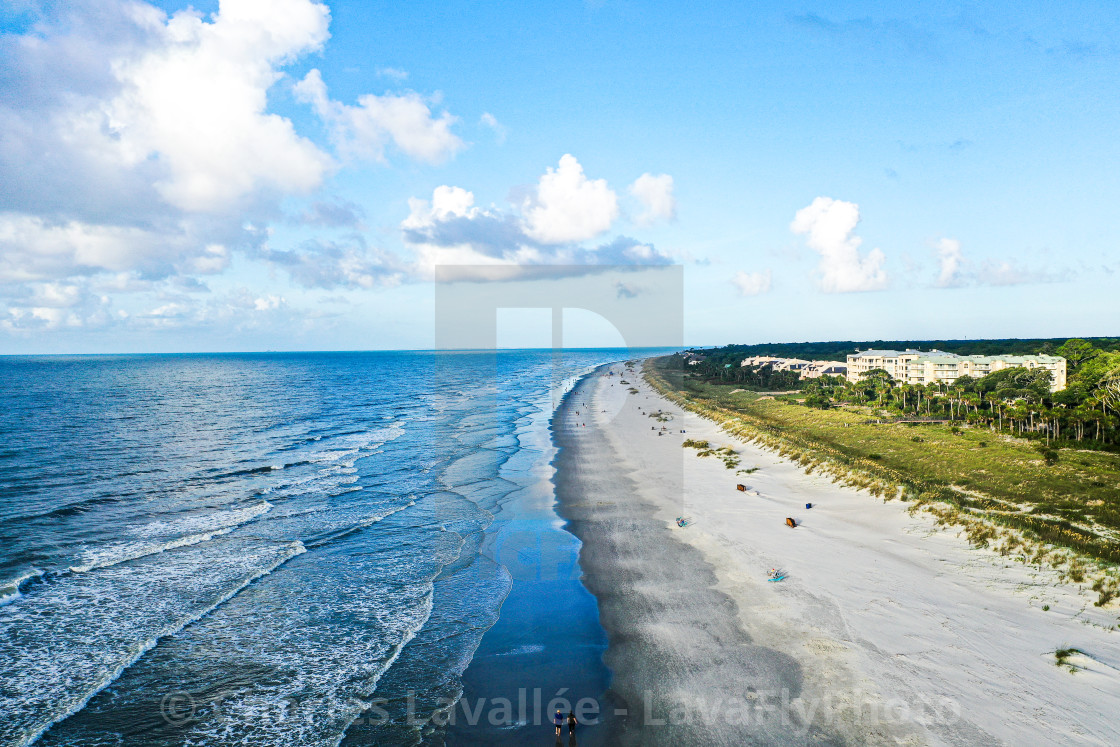 "Morning stroll on the beach" stock image