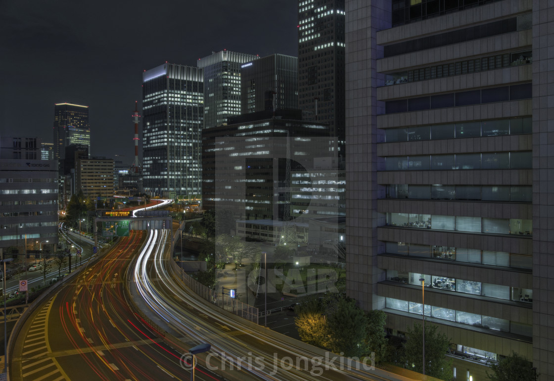 "Busy Expressway Curving through Dark Urban Cityscape" by Chris Jongkind - $42.69 "Busy Expressway Curving through Dark Urban Cityscape" stock image
