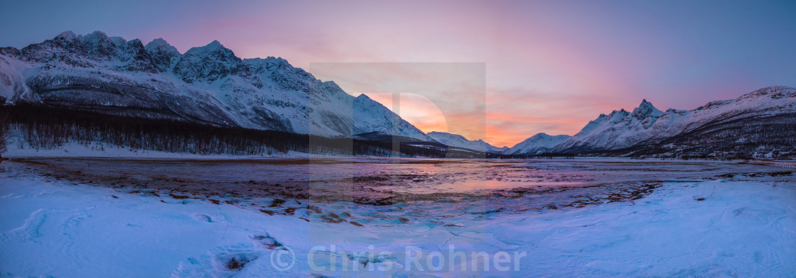 "Mid-day north of the arctic circle" stock image