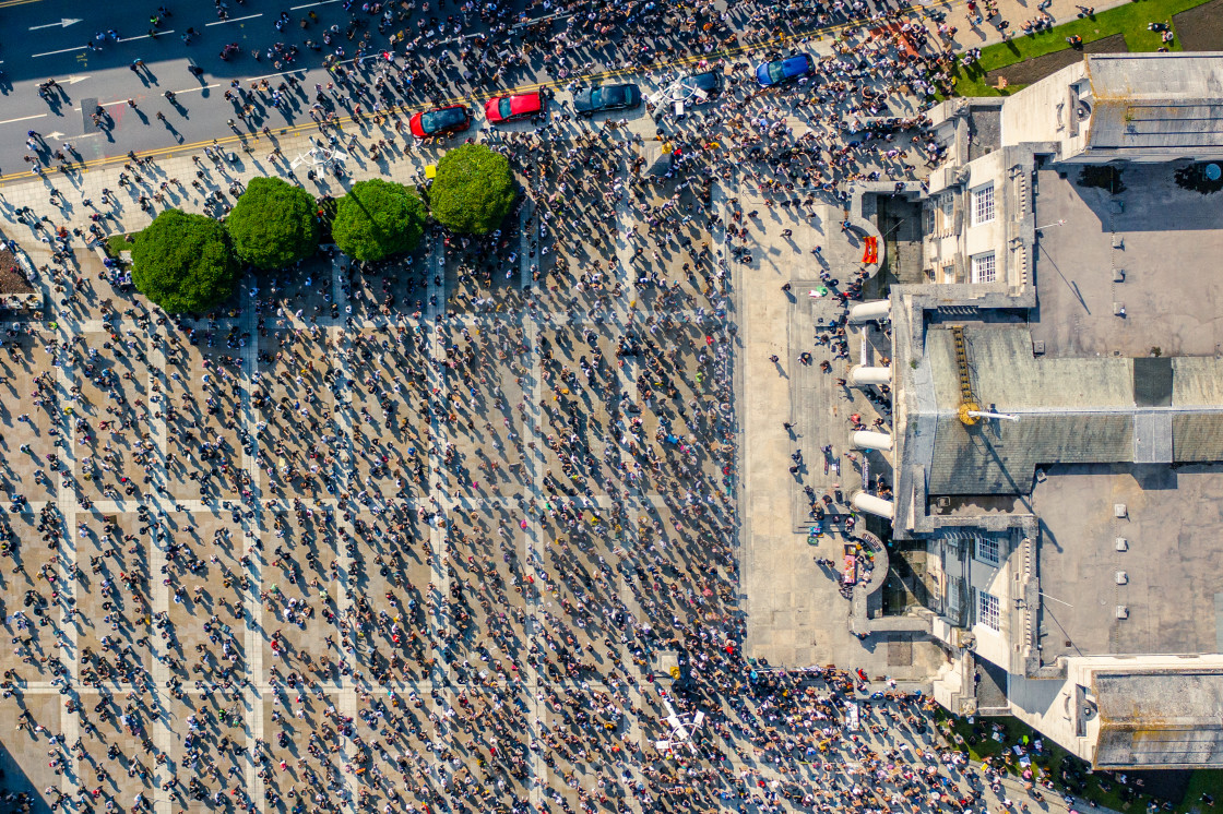 "Top Down Millennium Square BLM" stock image