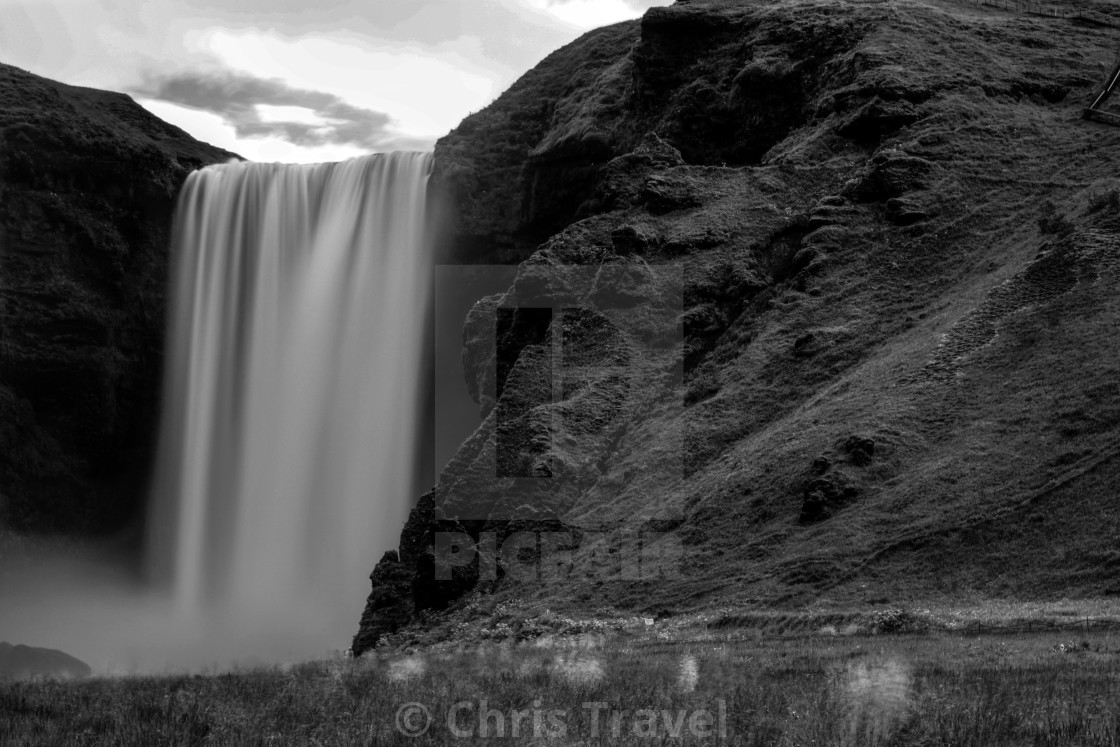 "Waterfall Skógafoss, Island" by Chris Travel - $7.72 "Waterfall Skógafoss, Island" stock image
