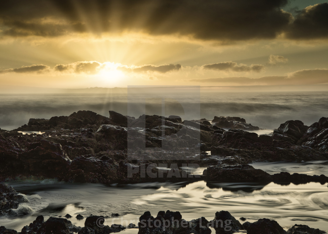 "Cape Perpetua Sunset" by Christopher Lang - $15.31 "Cape Perpetua Sunset" stock image