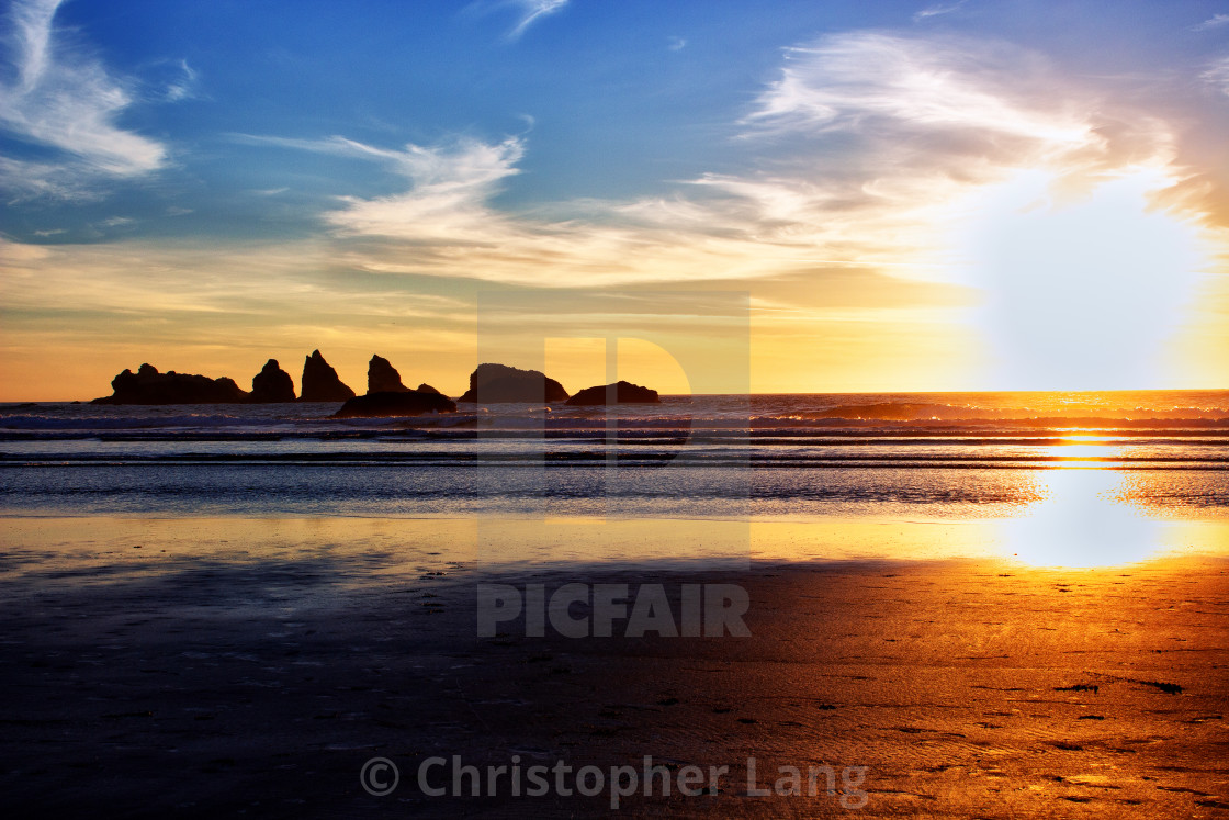 "Coastal "Solar Flare"" by Christopher Lang - $15.31 "Coastal "Solar Flare"" stock image