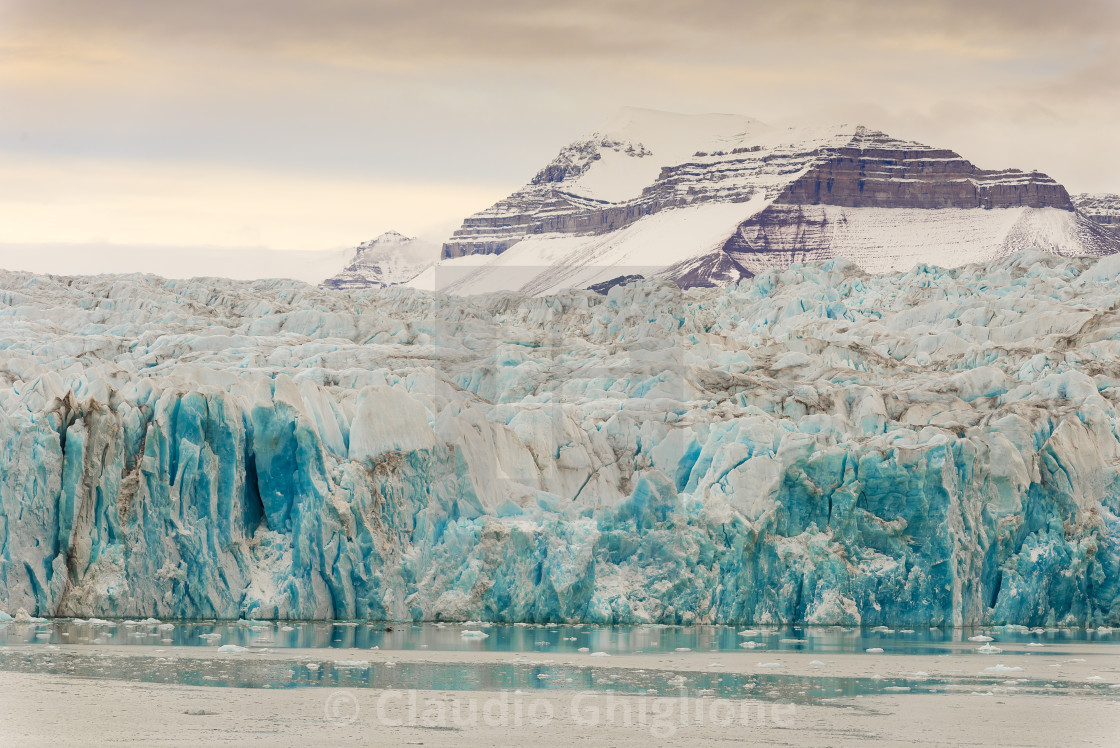 "Galcier's front, Arctic, Noth Pole" stock image