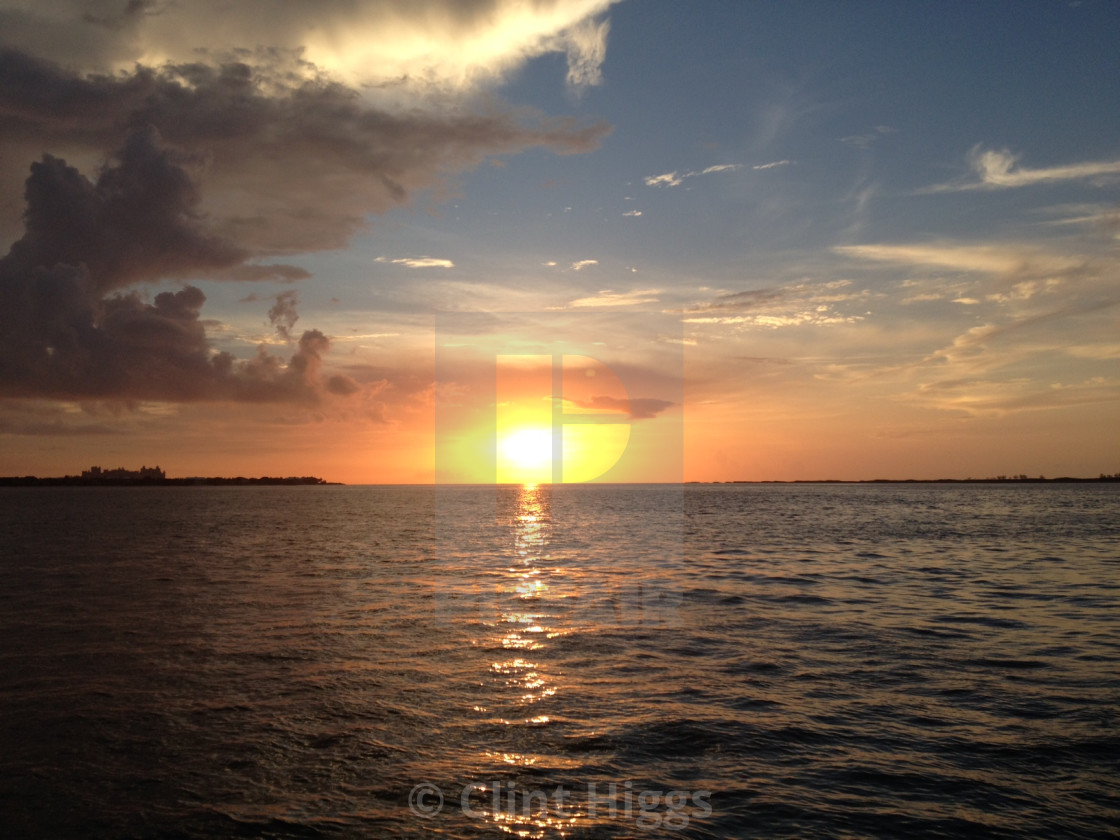 "Spanish Wells Sunset" stock image