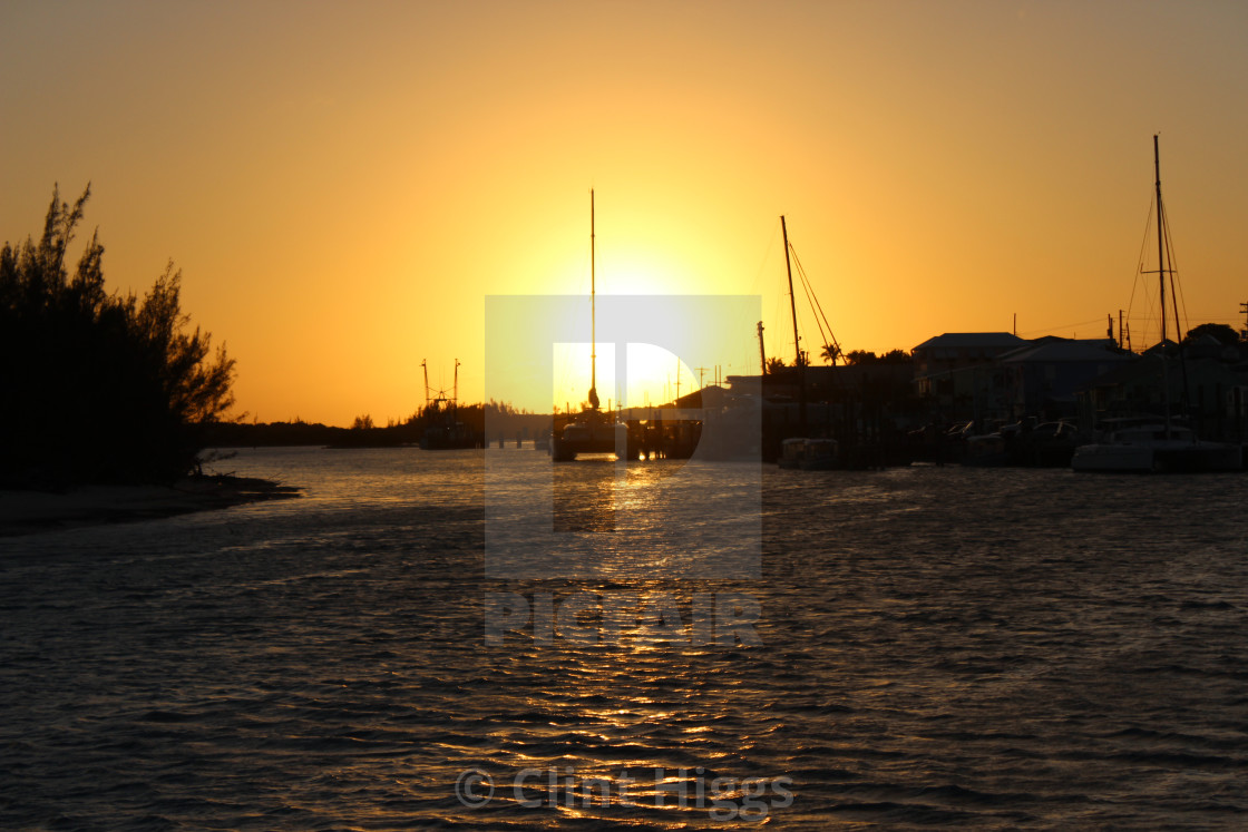 "Spanish Wells Sunset" stock image