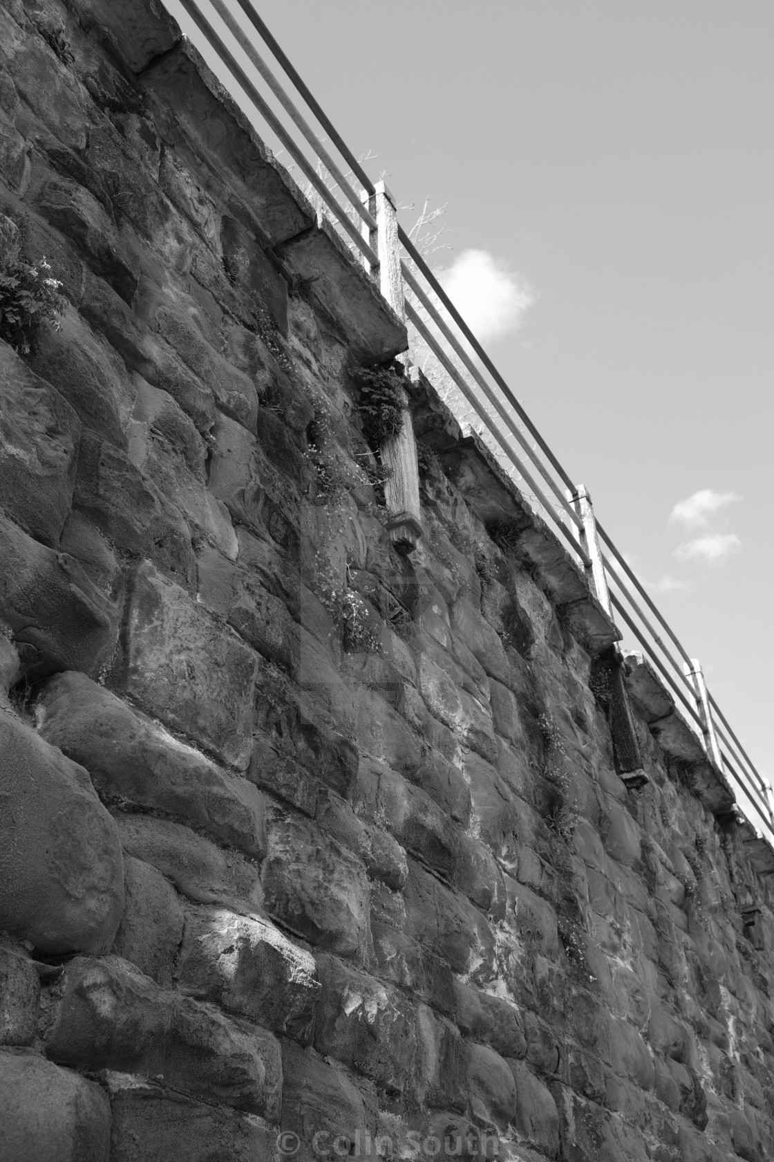 "The Railings atop Chester City Walls" stock image