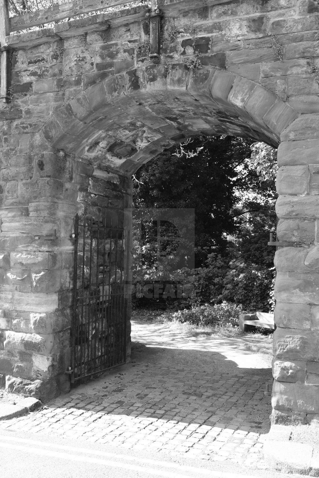 "Through the wall." stock image