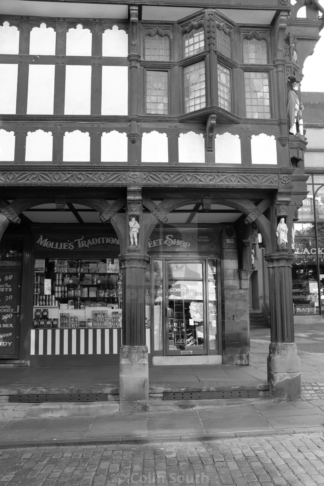 "Sweet shop at the end of Northgate |Street Row." stock image