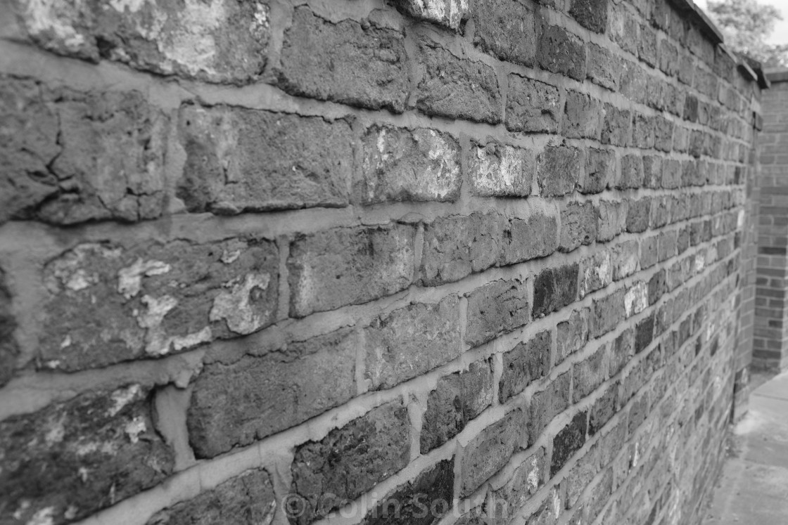 "Brick wall detail." stock image