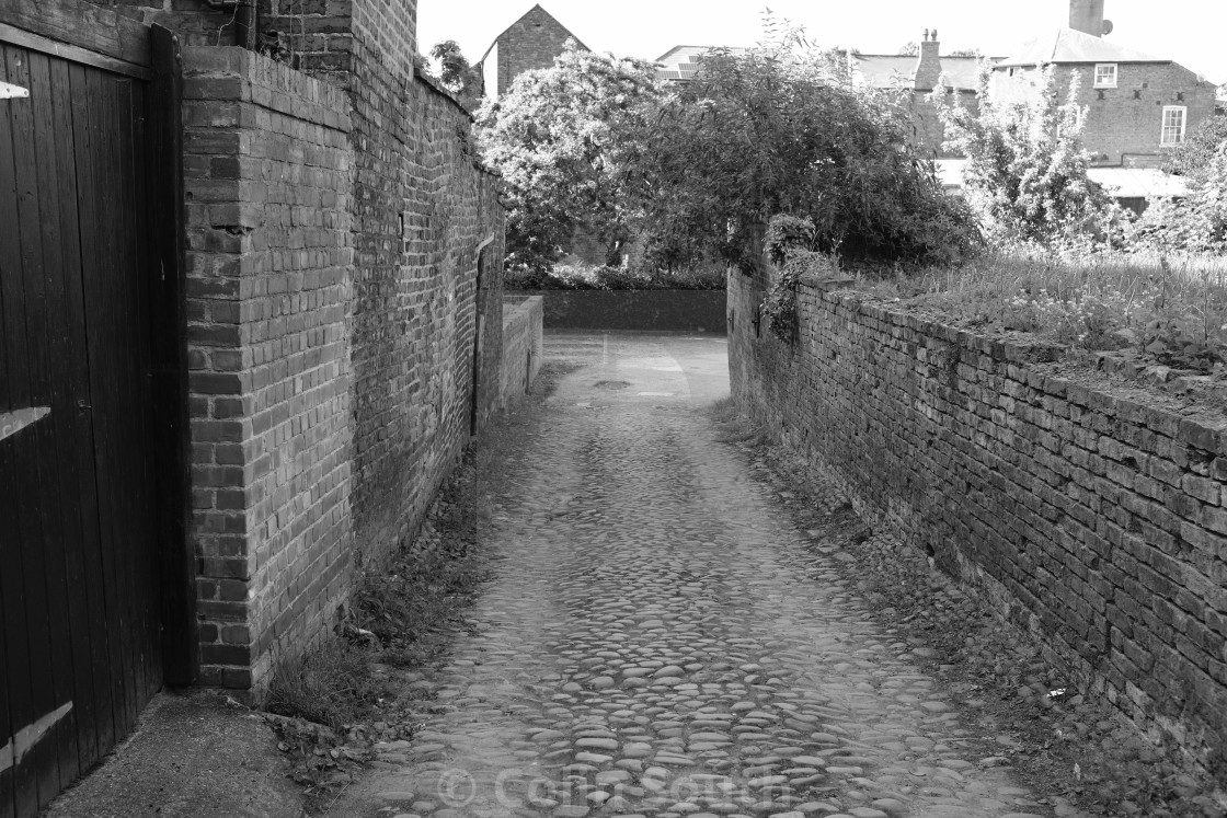 "Pathway behind Northgate Street, Chester." stock image