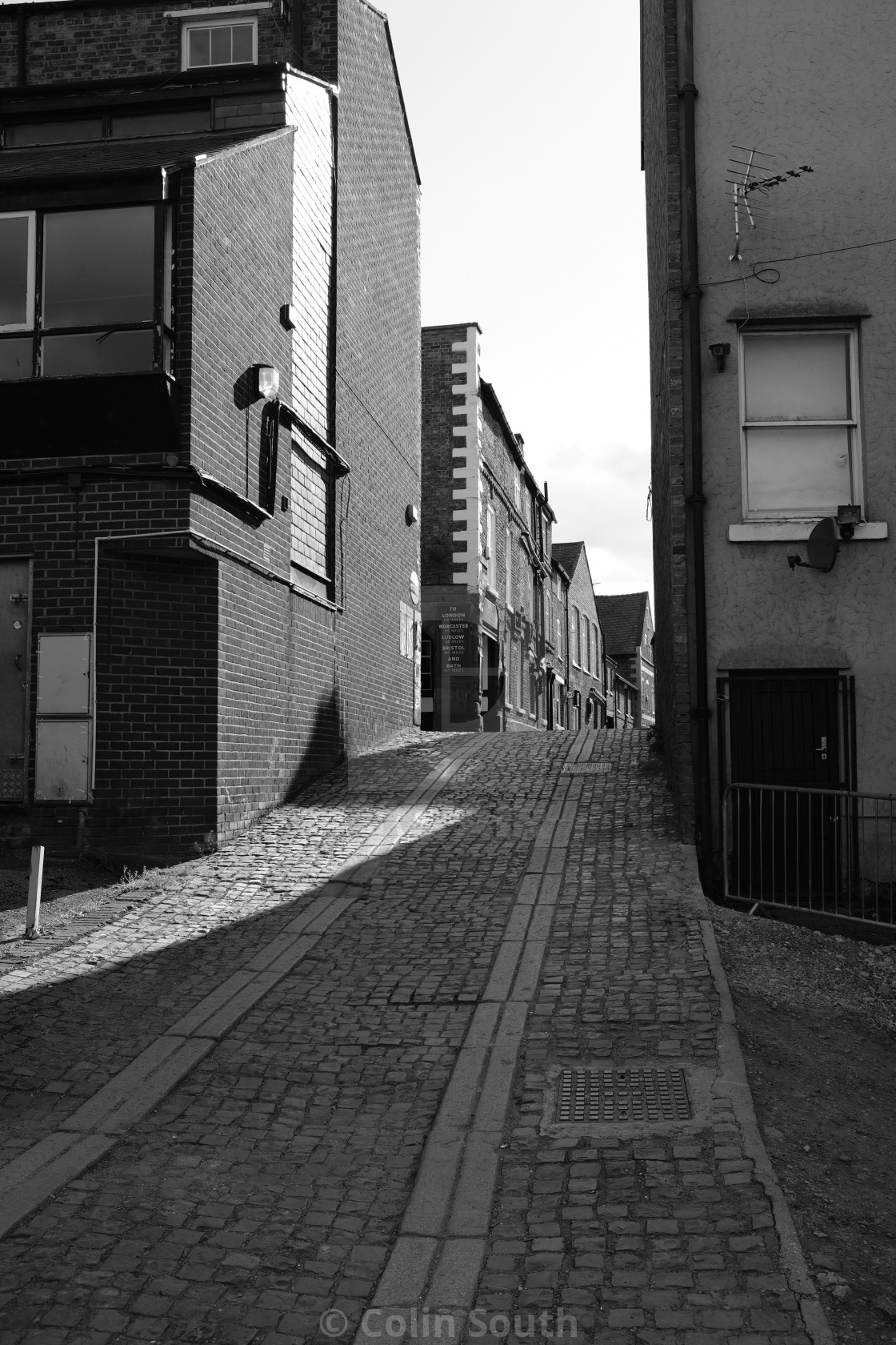 "Alley that leads up to Northgate Street." stock image