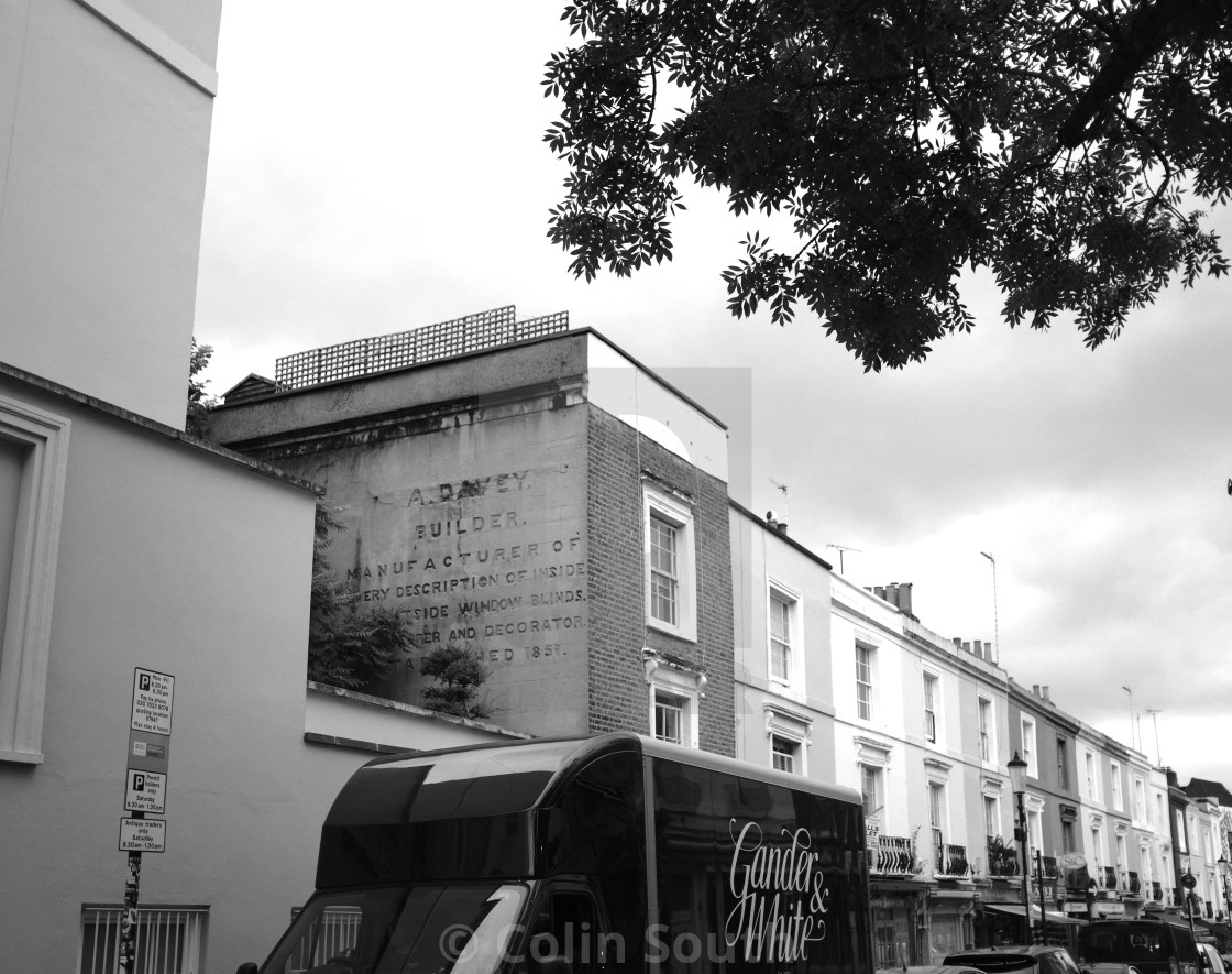 "Wall inscription, Portobello Road." stock image