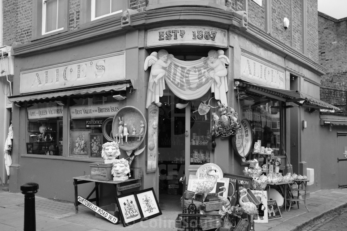 "Alice’s Antiques." stock image