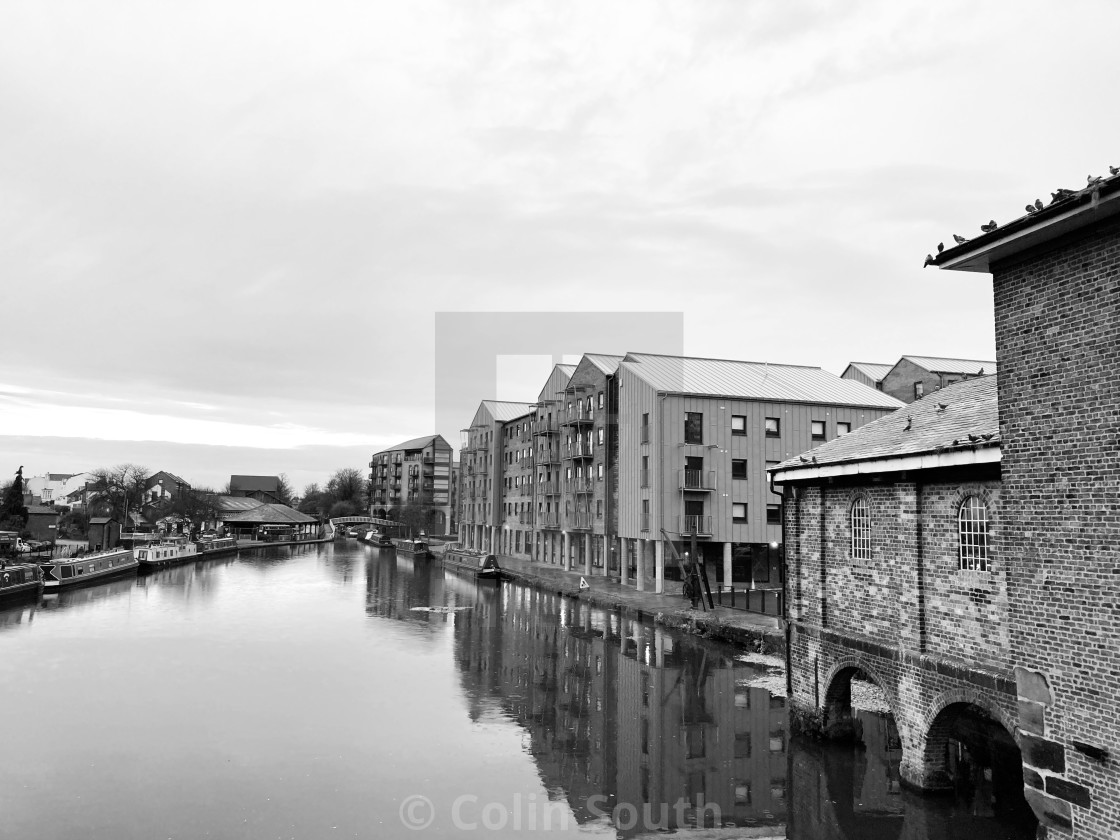 "Chester canal basin, by Telford’s Warehouse." stock image