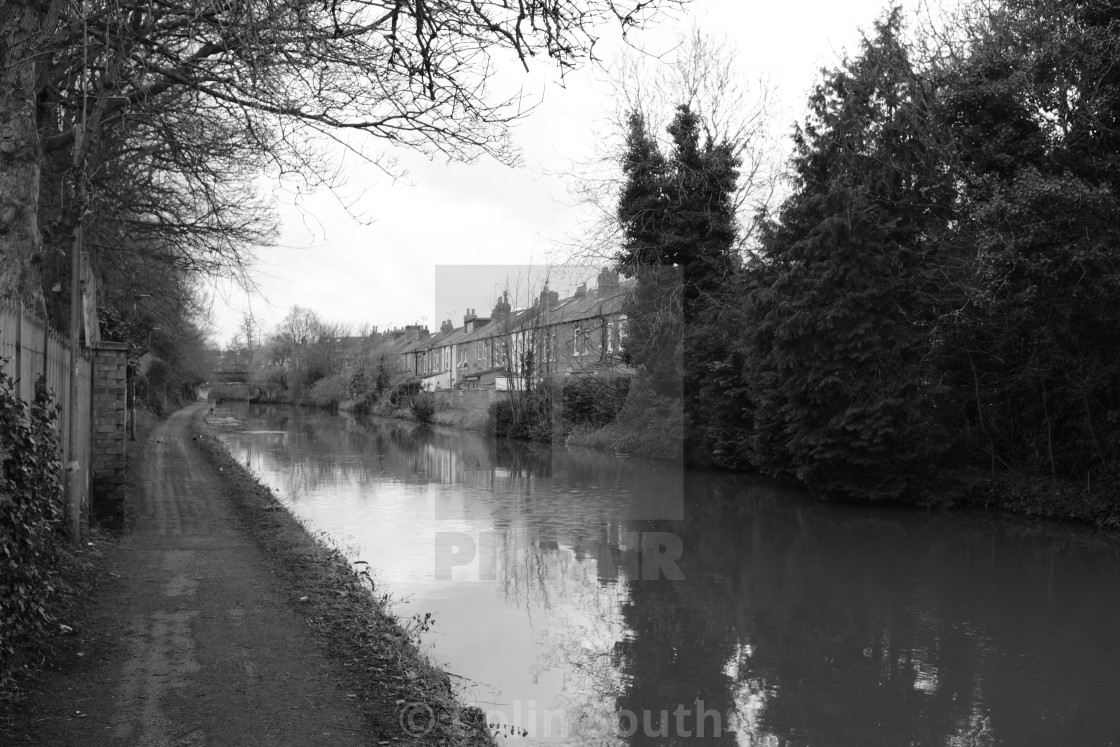 "Canal backs. Shropshire Union, Chester." stock image