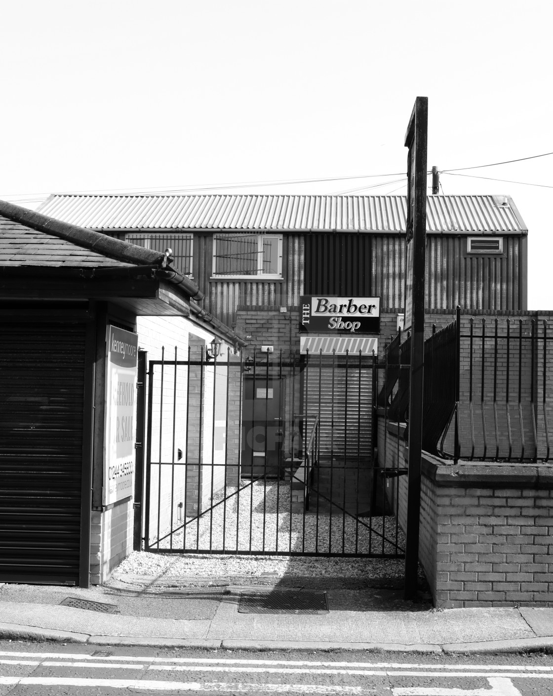 "Lockdown Barbers" stock image