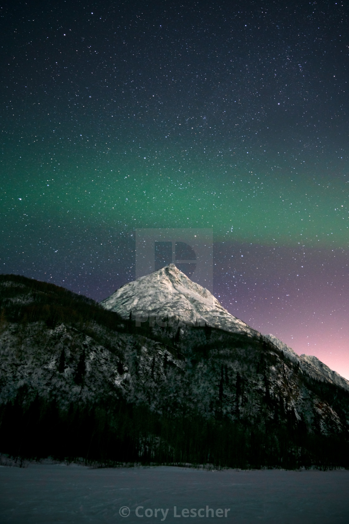 "Aurora Band in the Night Sky" stock image