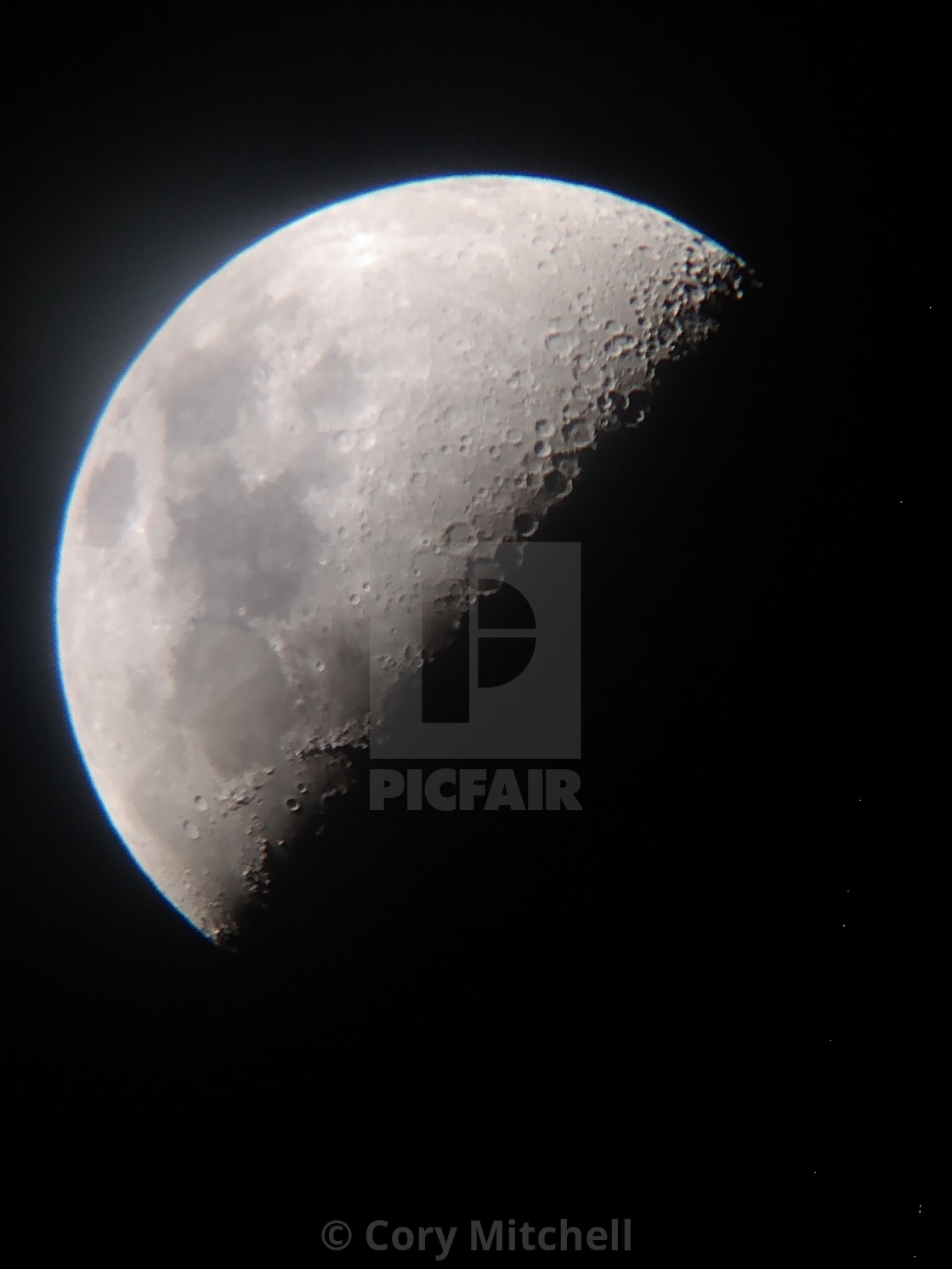 "Quarter Moon" by Cory Mitchell - £4.34 "Quarter Moon" stock image