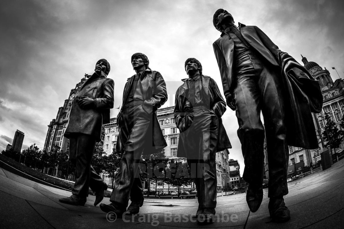 "Four lads who shook the world" stock image