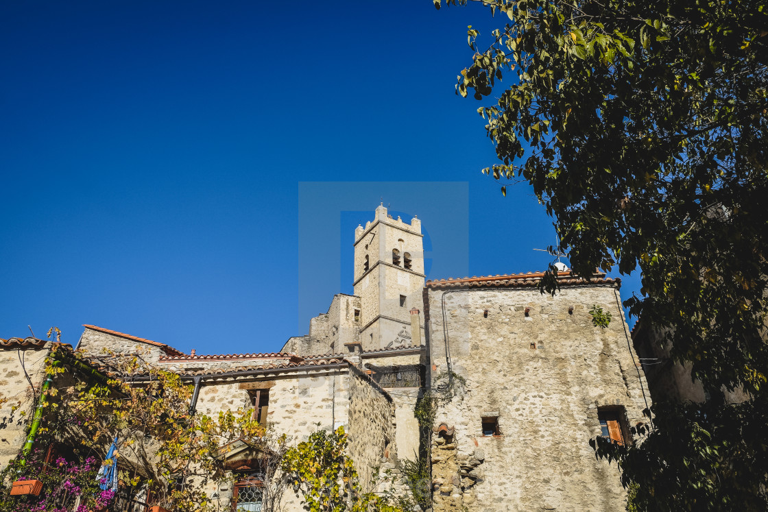 "Church of St Vincent, Eus" stock image