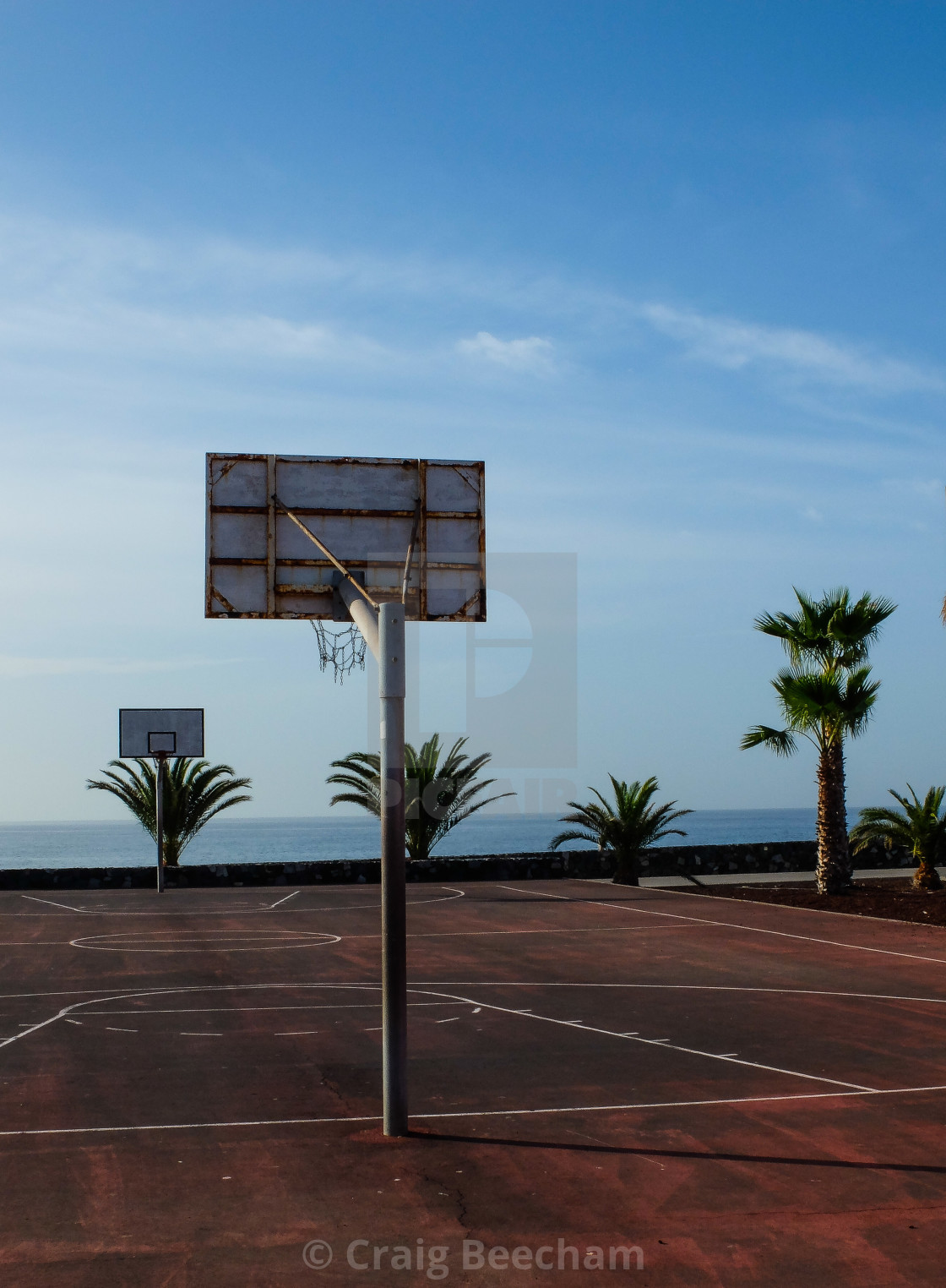 "Basketball by the sea" stock image