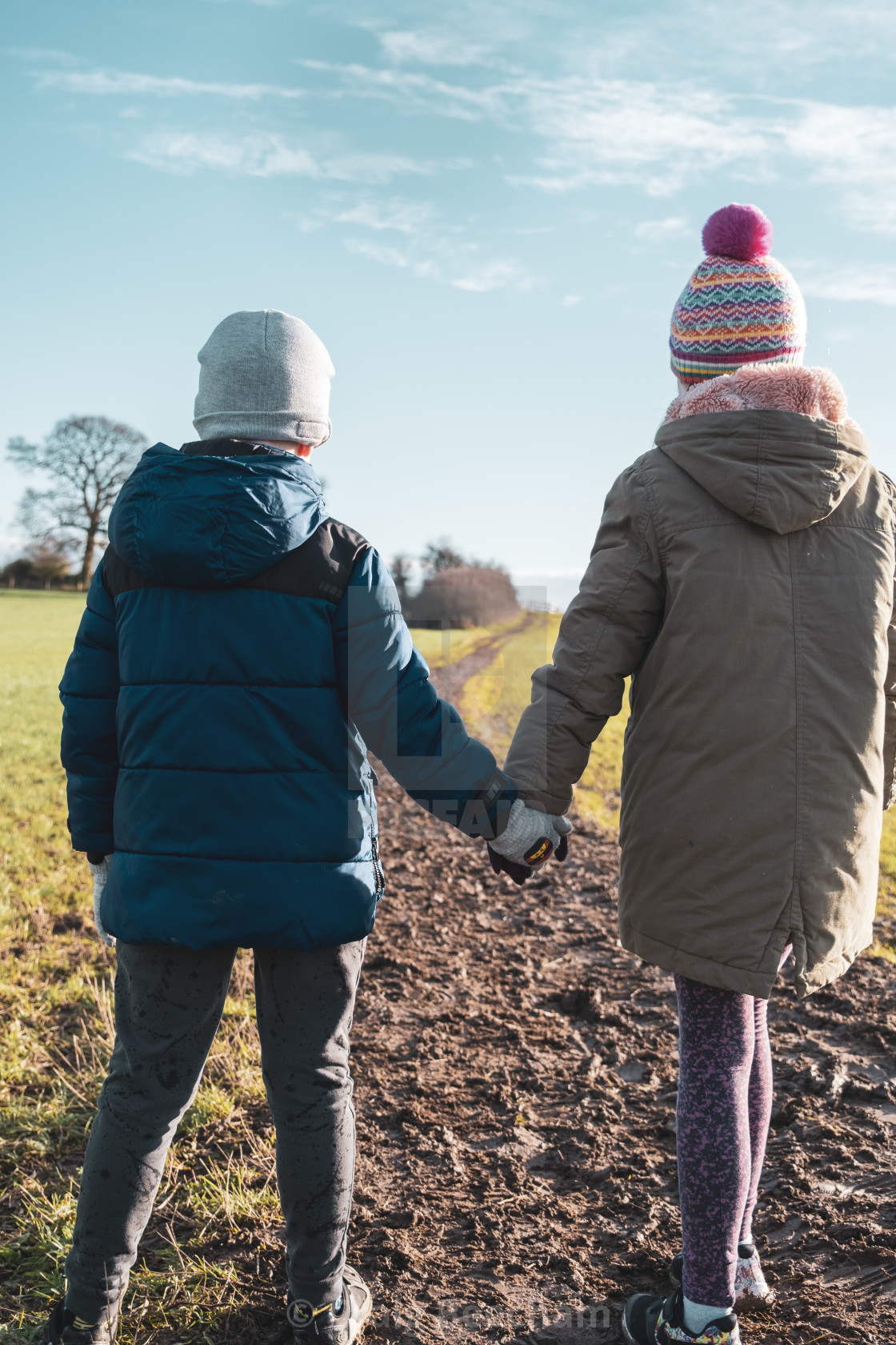 "Winter Walk" stock image