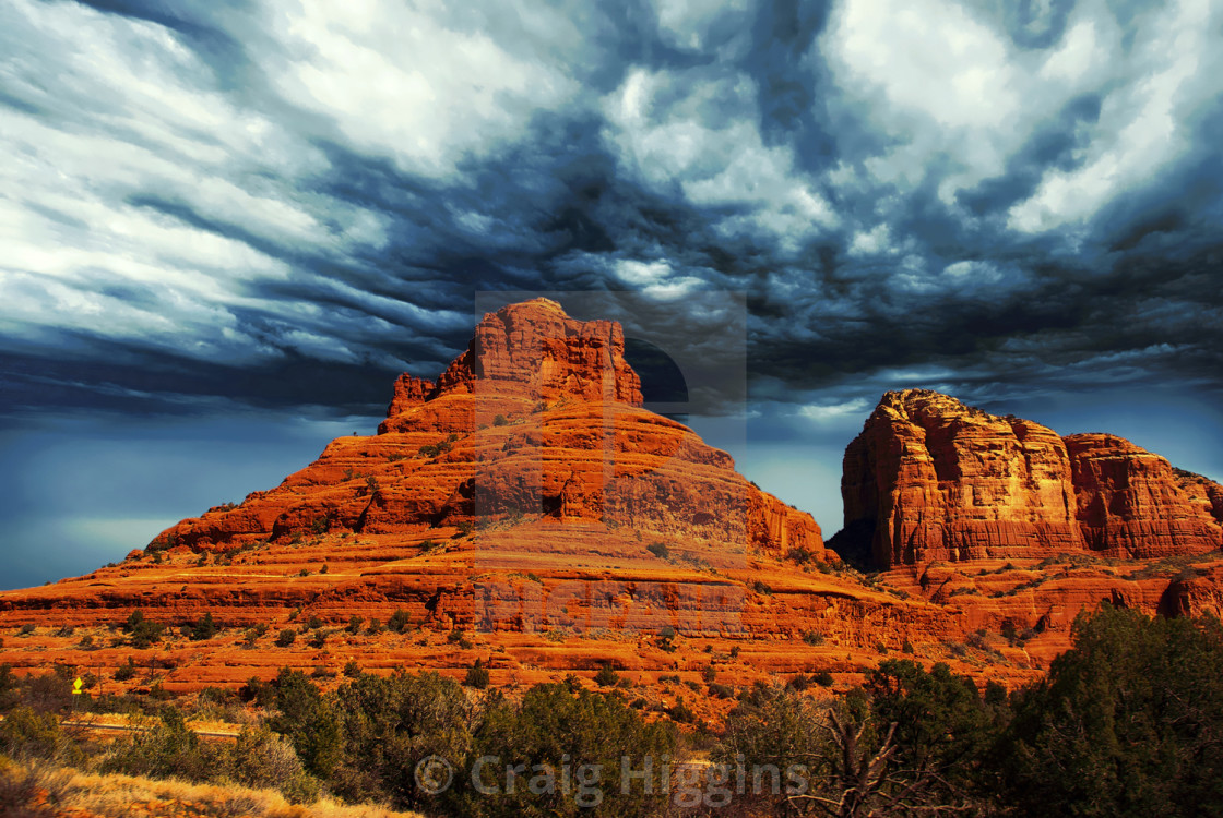 "Sedona Storm Over Bell Rock" stock image