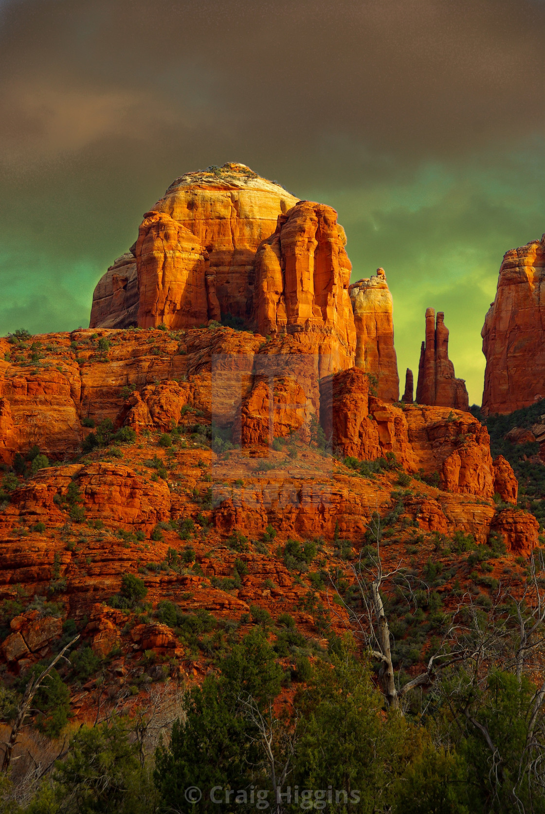 "Cathedral Rock" stock image