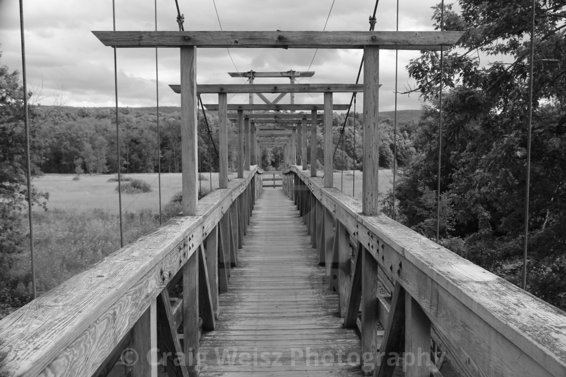 "Suspension Bridge, Appalachian Trail B&W" by Craig Weisz Photography - $47.73 "Suspension Bridge, Appalachian Trail B&W" stock image