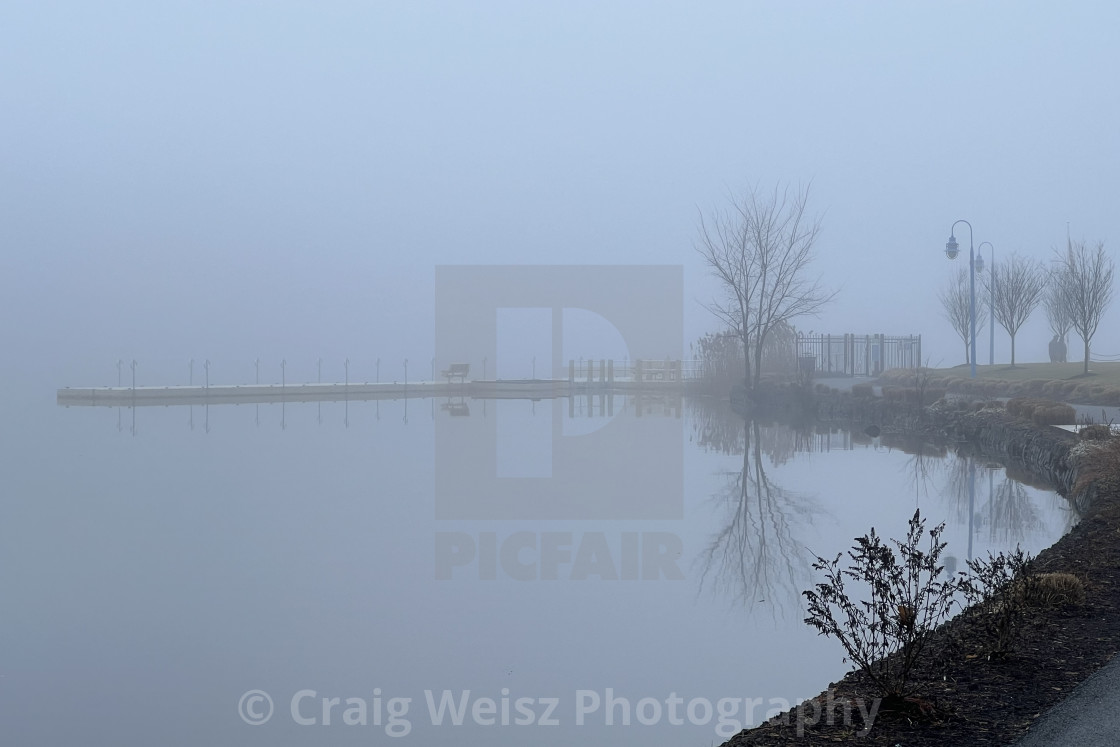 "Orange Reservoir in Winter Fog" by Craig Weisz Photography - $18.48 "Orange Reservoir in Winter Fog" stock image