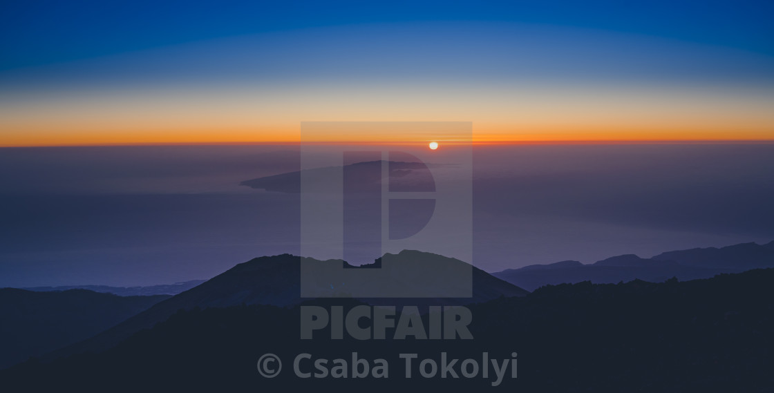 "Sunset at Pico Viejo" stock image