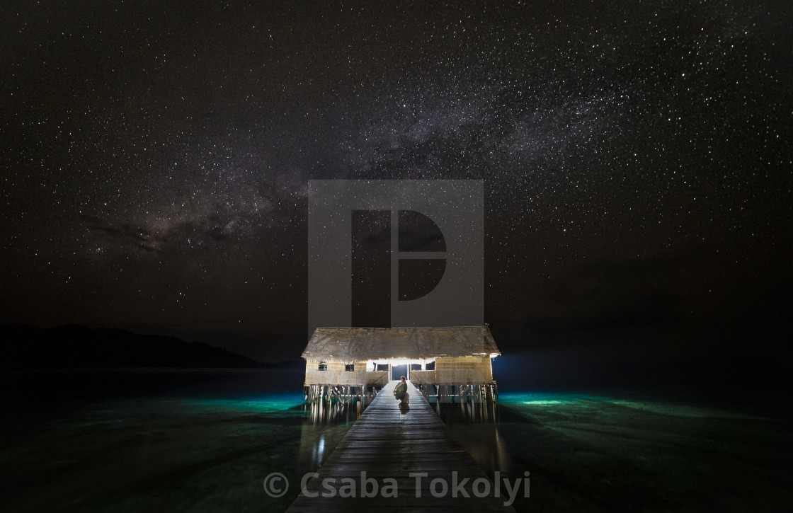 "Milky Way over Raja Ampat" stock image