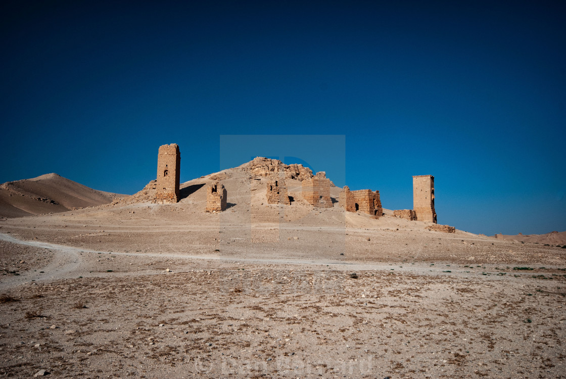 "Valley of Tombs, Palmyra, Syria" stock image