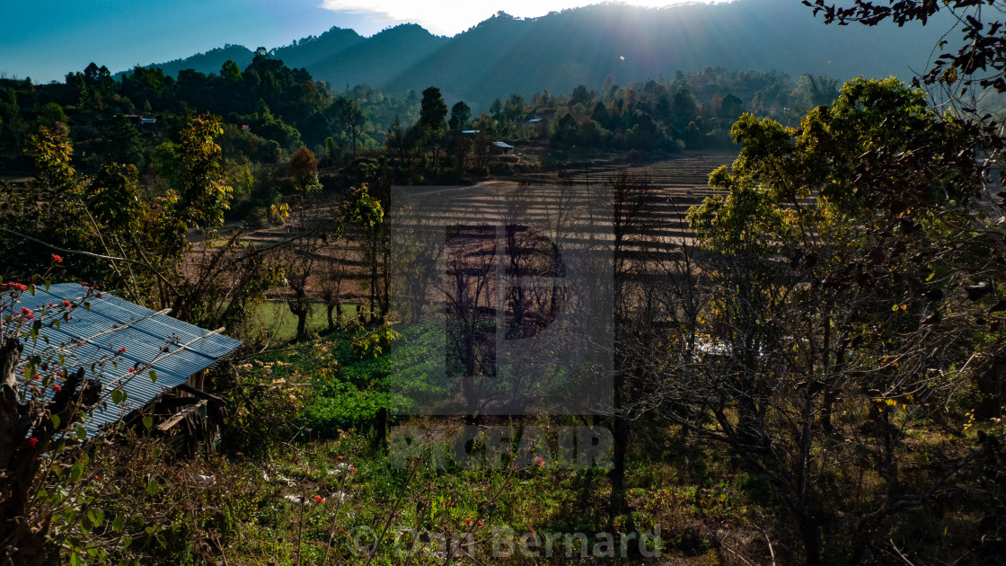 "Homestay, Trekking, Kalaw to Inle lake," stock image