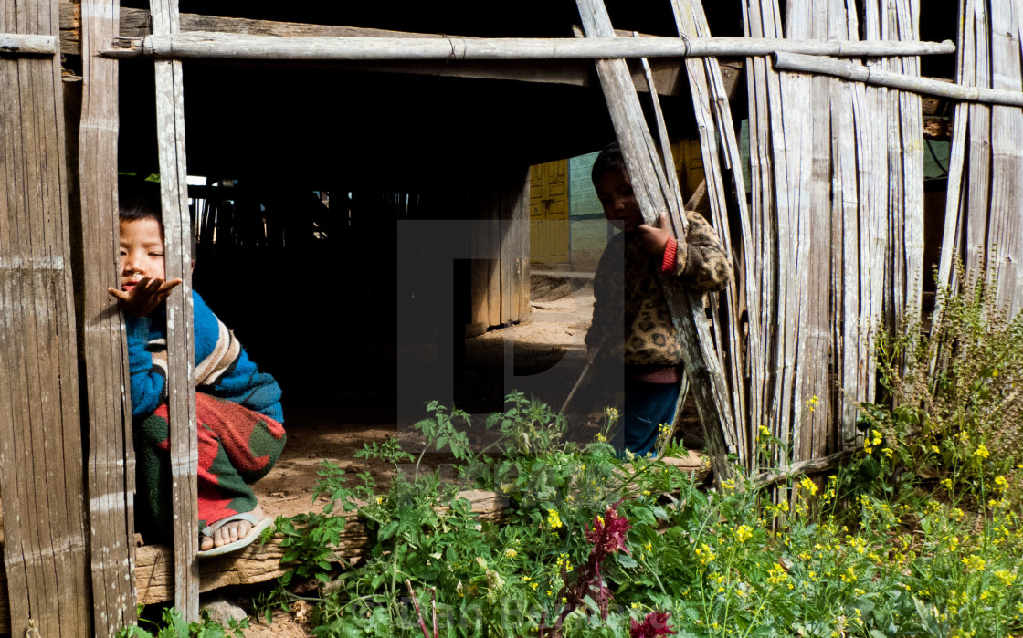 "Trekking, Kalaw to Inle Lake, Myanmar" stock image