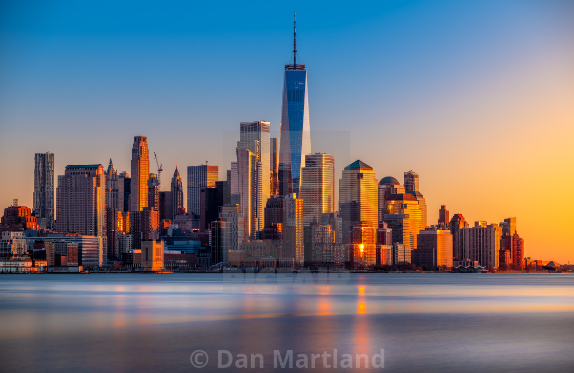 "Financial District - Golden Hour" stock image