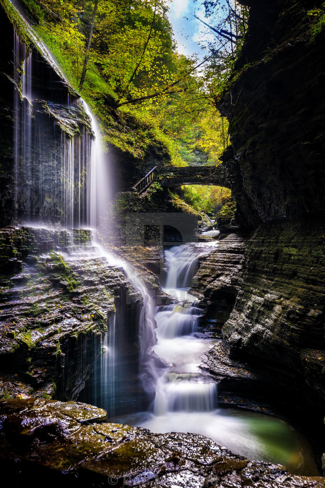 "Chasing Waterfalls" stock image