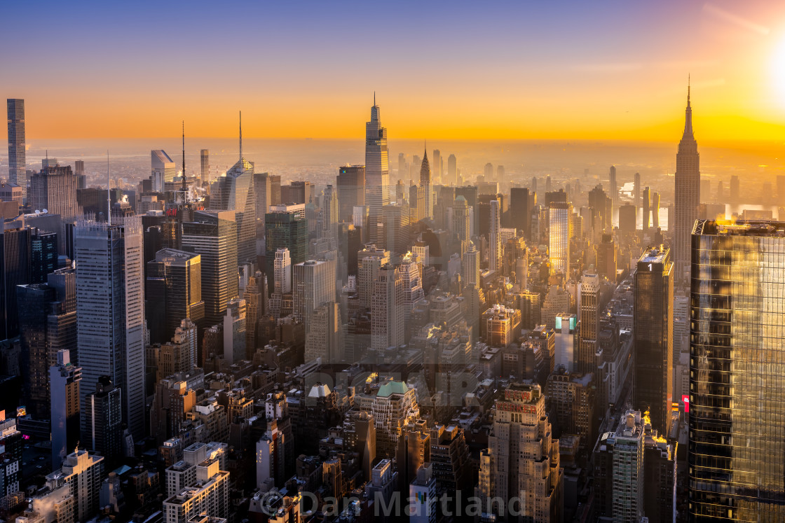 "Gotham at Sunrise" stock image