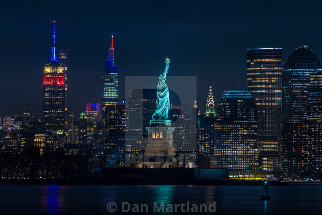 "Red White and Blue with a splash of Liberty Green" stock image