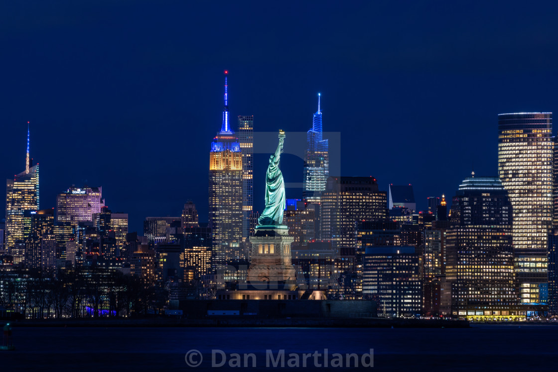 "Empire State Building lights up for Ukraine" stock image