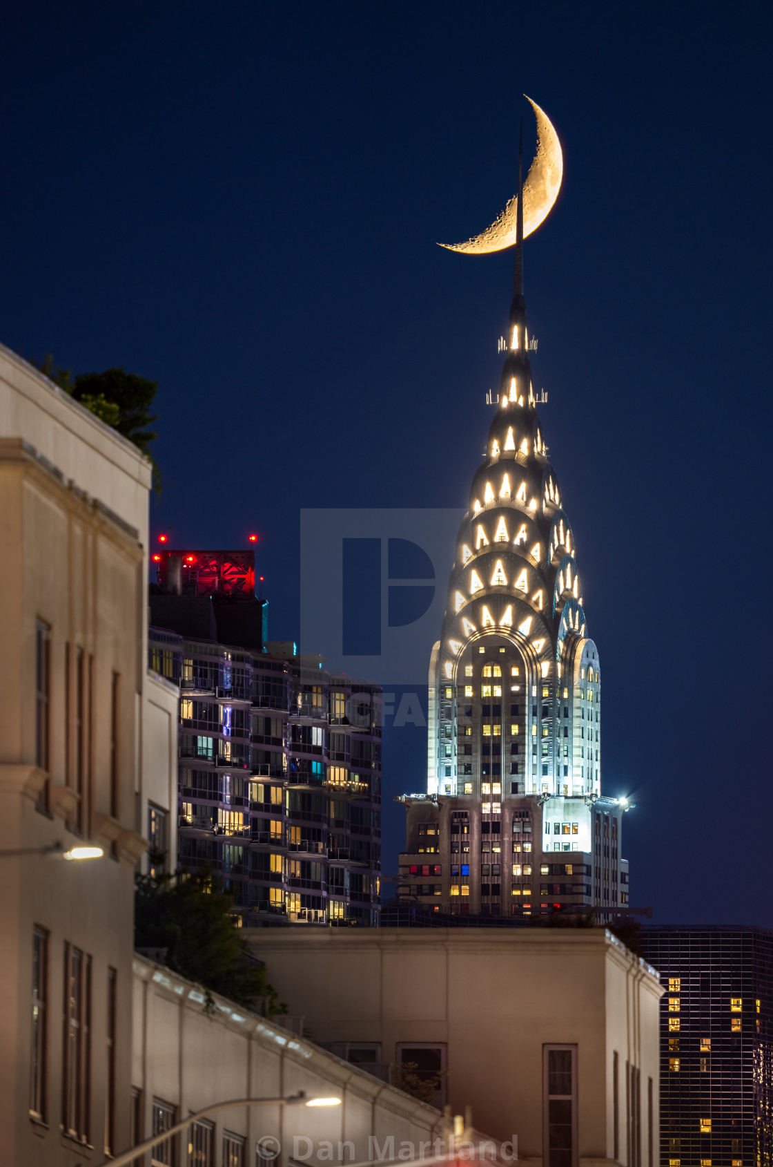 "Chrysler Moon" stock image